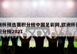 欧洲杯预选赛积分榜中国足彩网,欧洲杯预选赛积分榜2021