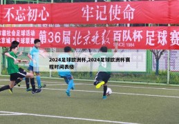 2024足球欧洲杯,2024足球欧洲杯赛程时间表格