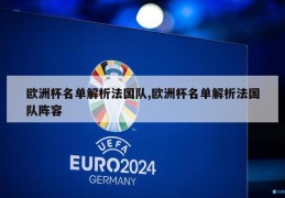 欧洲杯名单解析法国队,欧洲杯名单解析法国队阵容